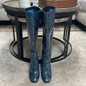 Jeffrey Campbell heeled snakeskin boots